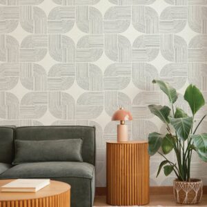 Savoye Black Spiral Arches Wallpaper