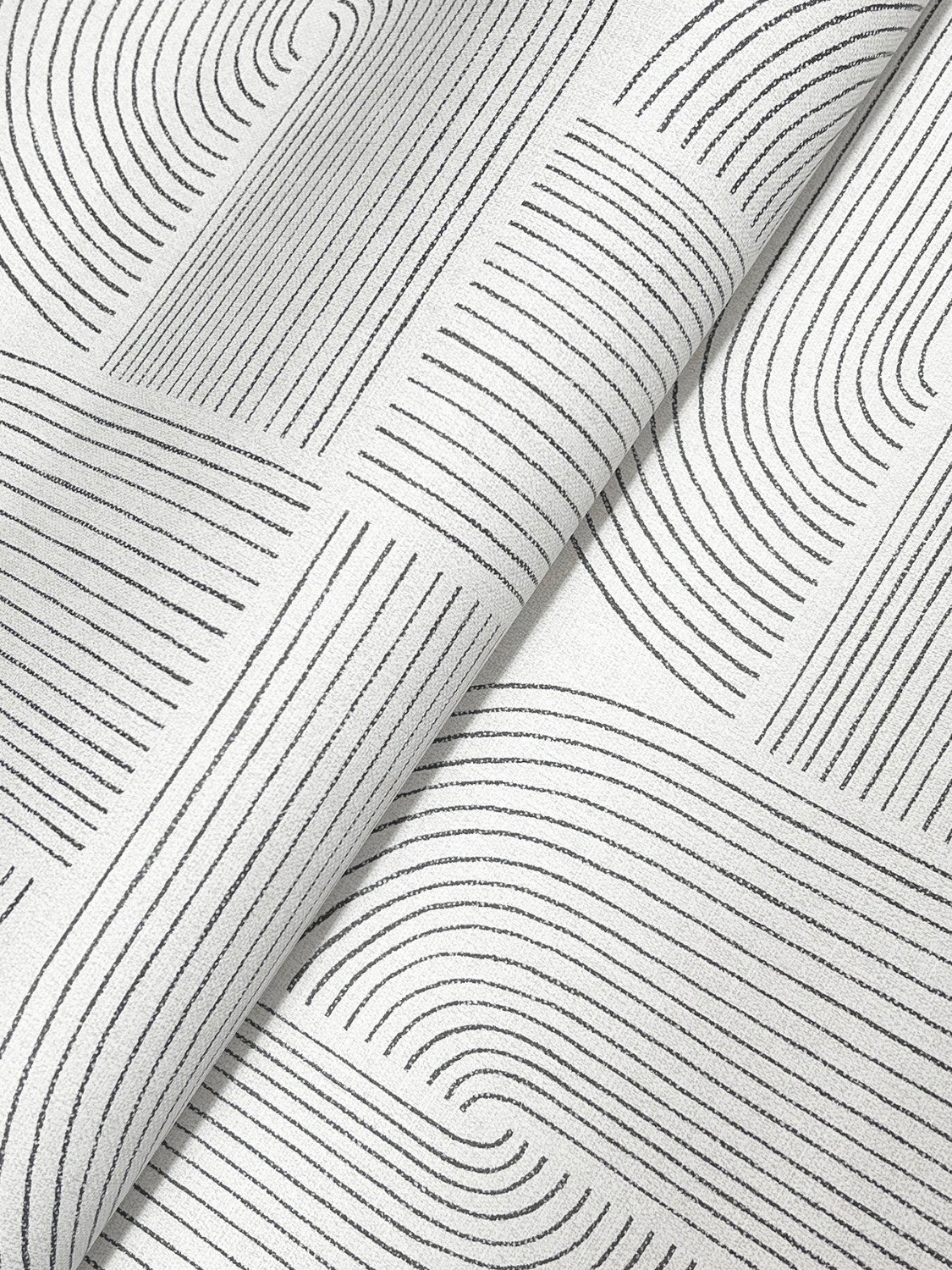 Savoye Black Spiral Arches Wallpaper