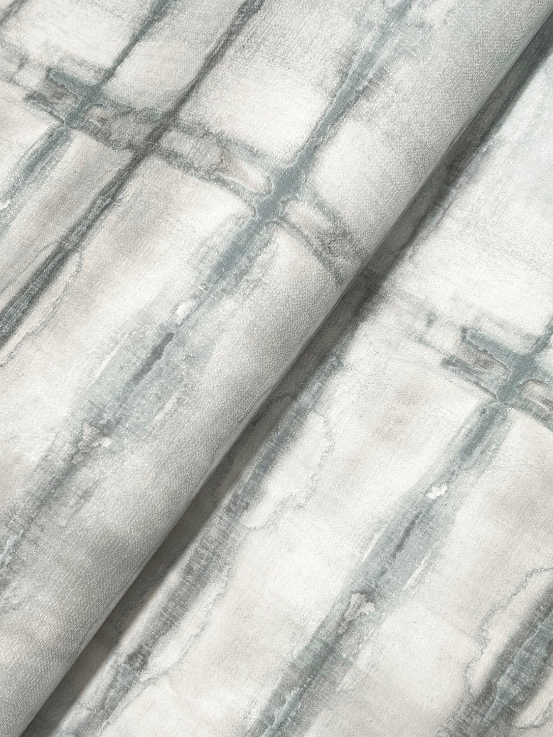 Modulus Denim Geometric Stripe Wallpaper