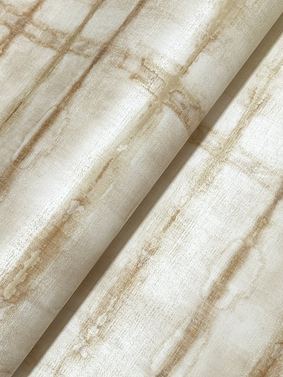 Modulus Wheat Geometric Stripe Wallpaper