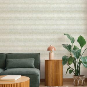 Morningtide Seafoam Textured Stripe Wallpaper