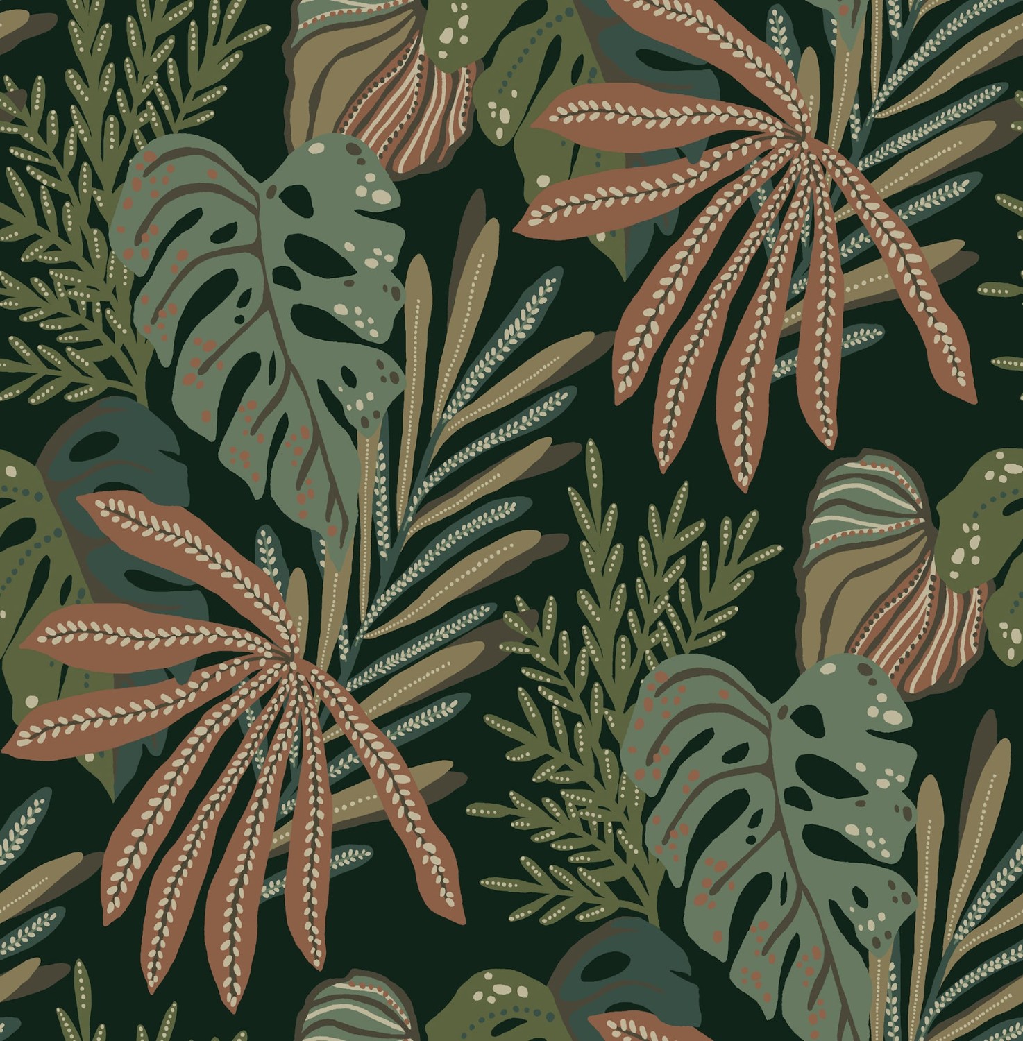 Alocasia Multicolor Tropical Foliage Wallpaper