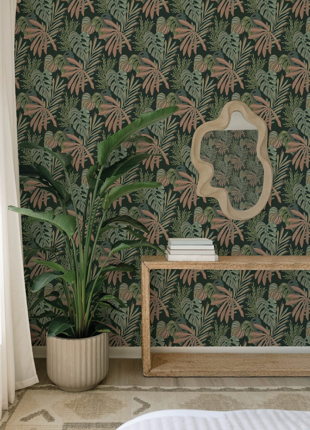 Alocasia Multicolor Tropical Foliage Wallpaper