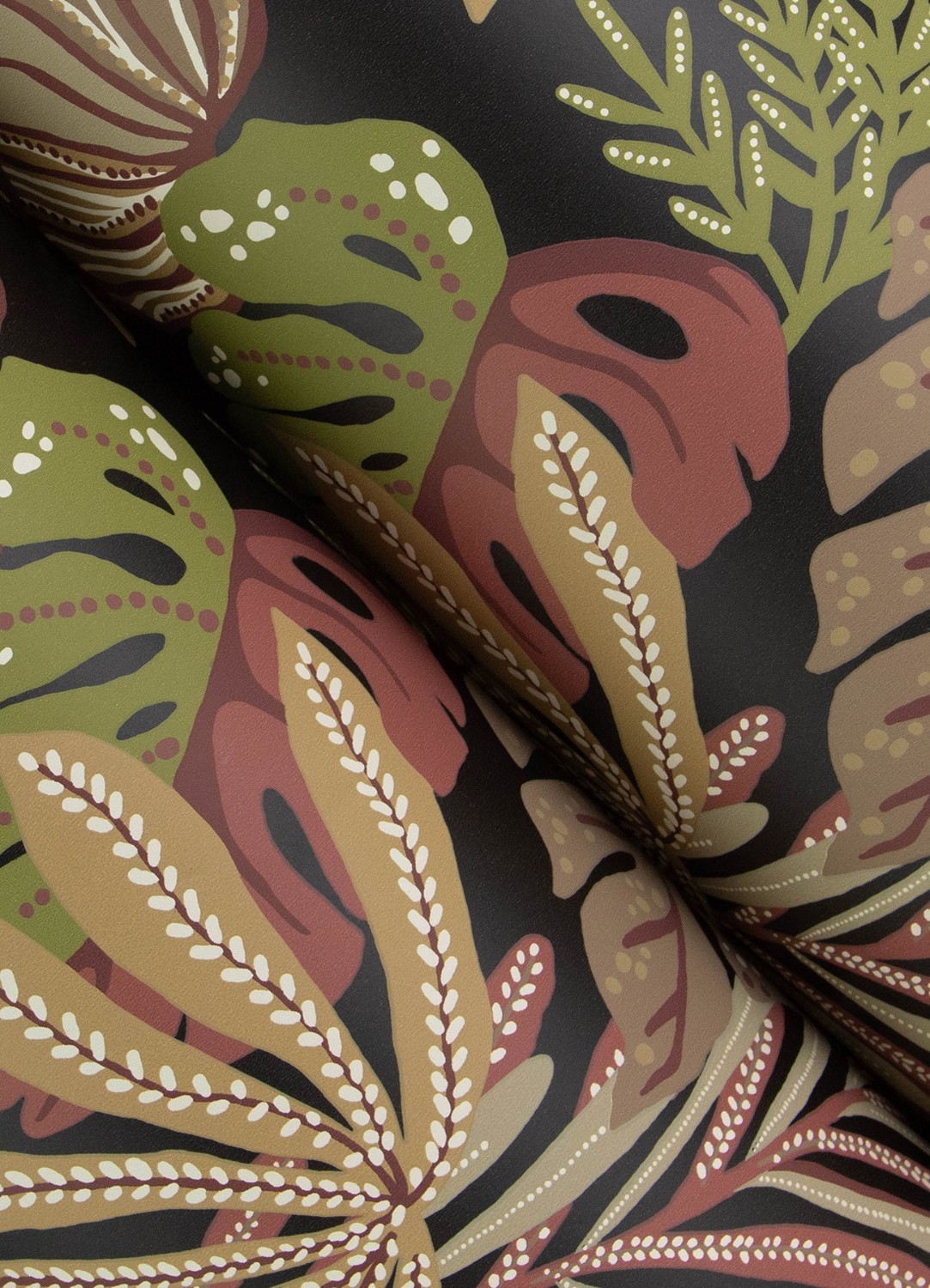 Alocasia Burgundy Tropical Foliage Wallpaper