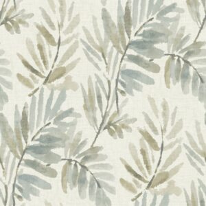 Serenade Aqua Ferns Wallpaper
