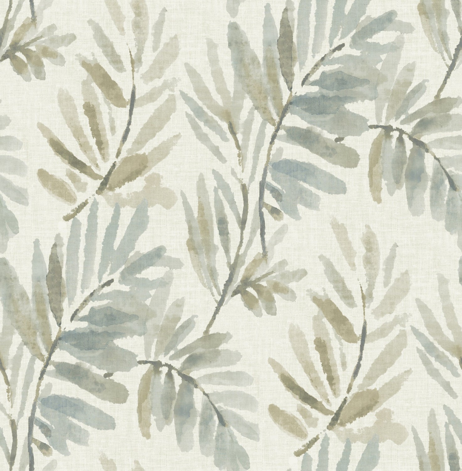 Serenade Aqua Ferns Wallpaper