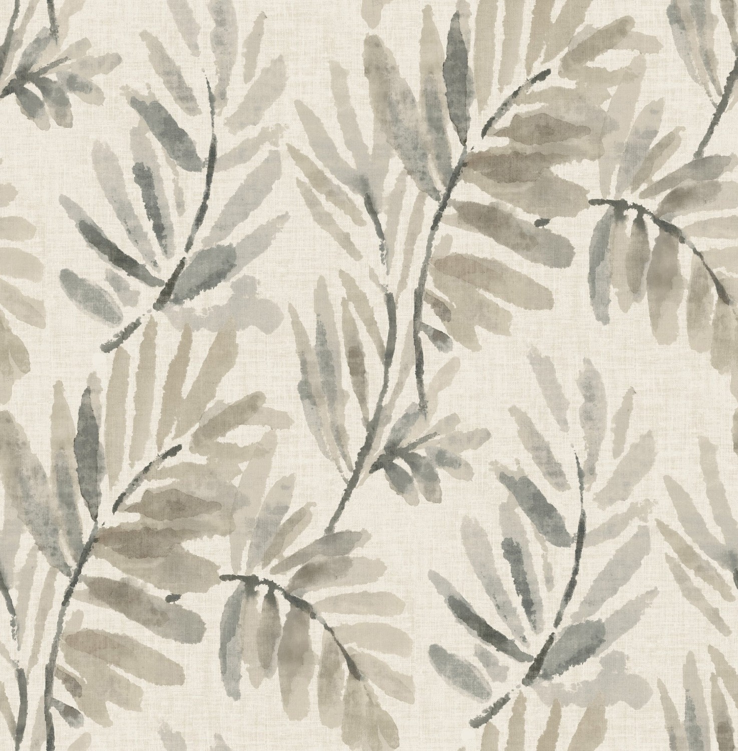 Serenade Grey Ferns Wallpaper