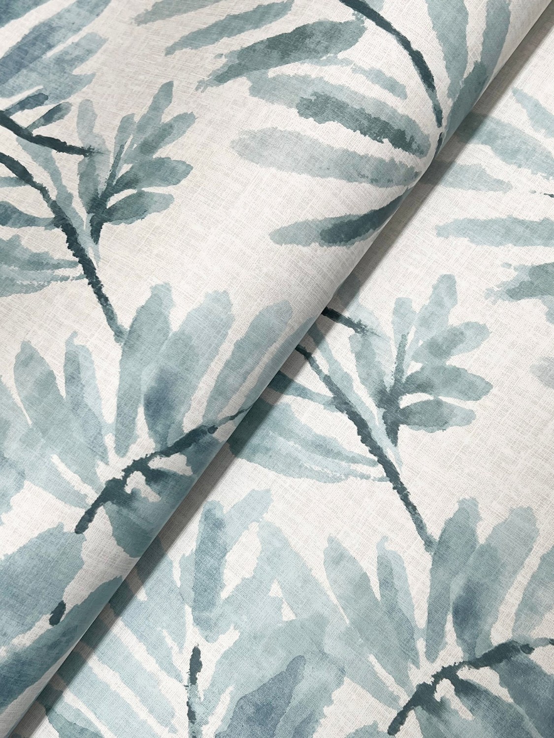Serenade Blue Ferns Wallpaper