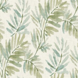 Serenade Sea Green Ferns Wallpaper