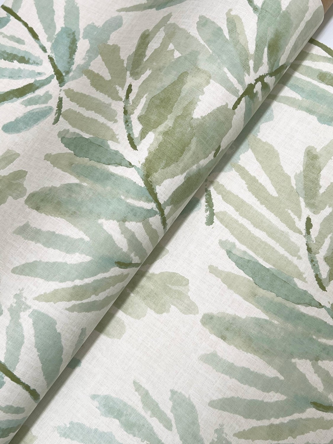 Serenade Sea Green Ferns Wallpaper
