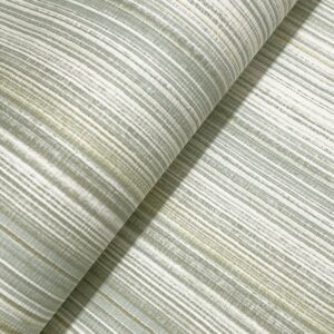 Elan Sea Green Ombre Stripe Wallpaper