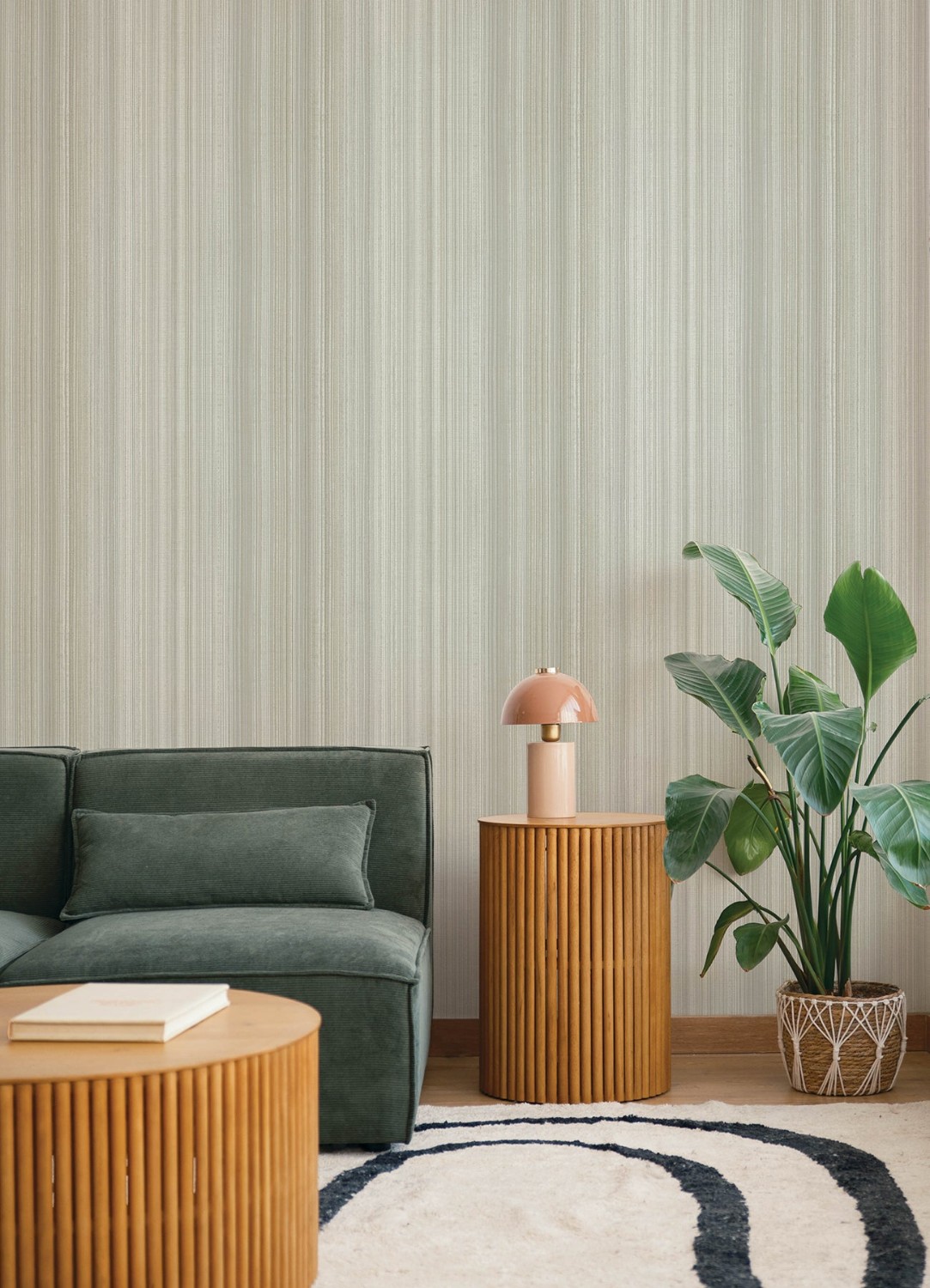 Elan Grey Ombre Stripe Wallpaper