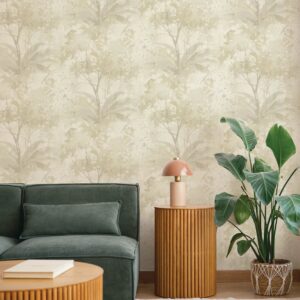 Mistwood Beige Forest Wallpaper