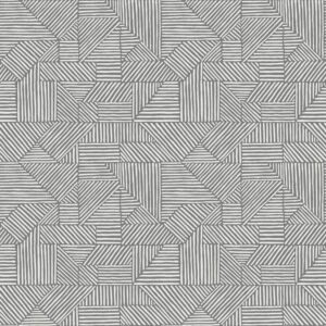 Crescendo Dark Grey Block Geometric Wallpaper