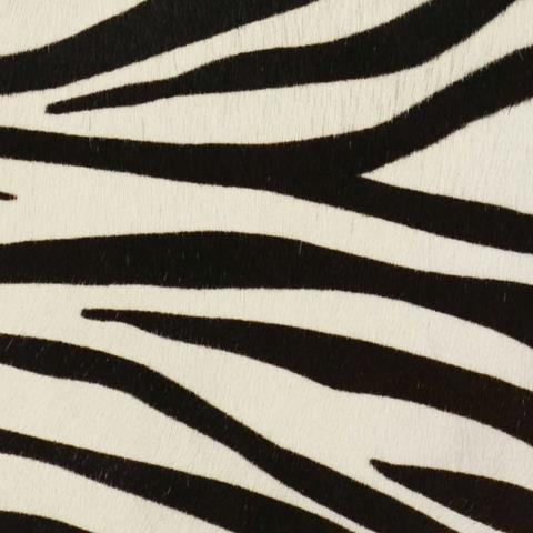 Capelli hair on hide printed as zebra