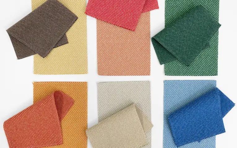 TwillWool samples in eight colours