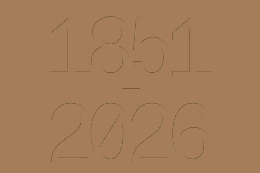 1851 to 2026, embossed on tan