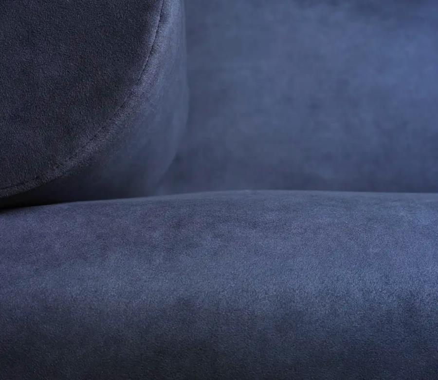 Navy Comfort+ sofa, close up