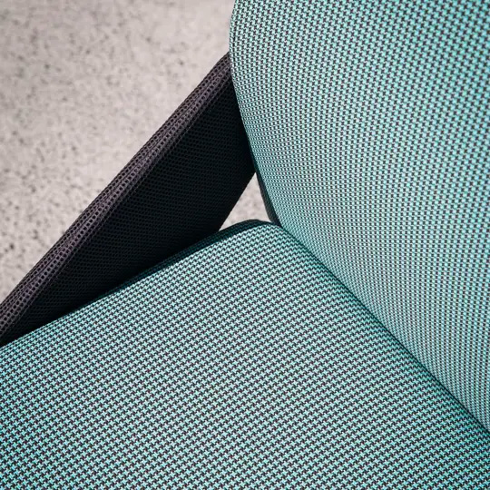 Go Couture pepita check on a chair