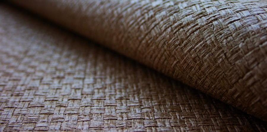 Close-up of a woven raffia texture